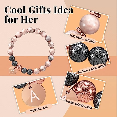 Image of Btysun Initial Bracelets for Women, Graduation Gifts for Daughter Her Teen Girls Gifts Trendy Stuff Stocking Stuffers Letter A-Z Beaded Bracelet Sister Mom Birthday Gift Female Christmas Jewelry