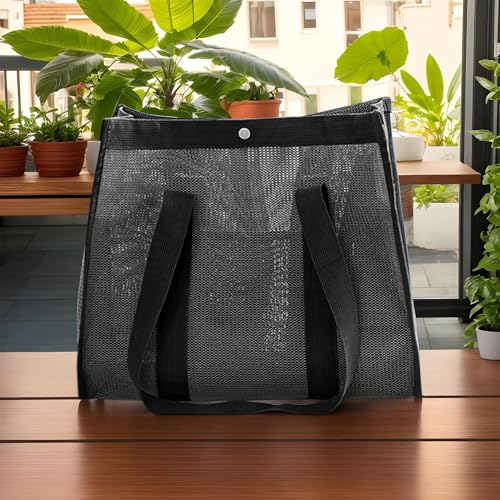 Mesh Tote Bag | Reusable Large Foldable Tote Bag | Home & Garden Storage for Vacation Cruise Camping Lake Outdoor Boat Family3