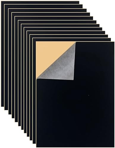 Helloocolor 20 hojas de tela de terciopelo autoadhesivas, tela de terciopelo para arte y manualidades, joyero y forro de cajón (tamaño A4, rosa)