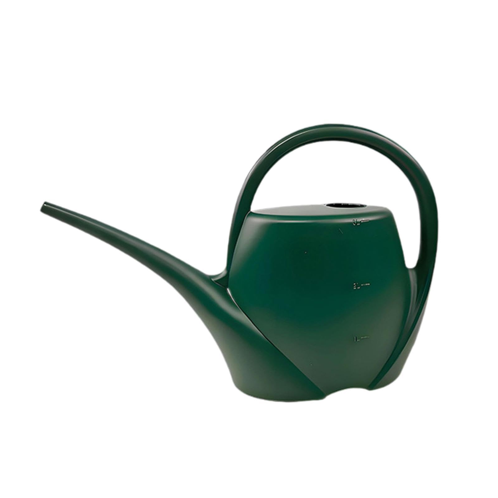 Fenteer Watering Can 3L Modern Portable Lightweight Sturdy Long Spout Watering Pot for Indoor Outdoor Plants Backyard Home Greenhouse, Dark Green