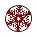 Produktbild Schneeflocken-Untersetzer-Weihnachtsschalen-Matten-Abendessen-Party-Geschirr-Matten-Tee-Kaffee-Auflage-Getränk-Weihnachtsdekorationen für Haus-Rot