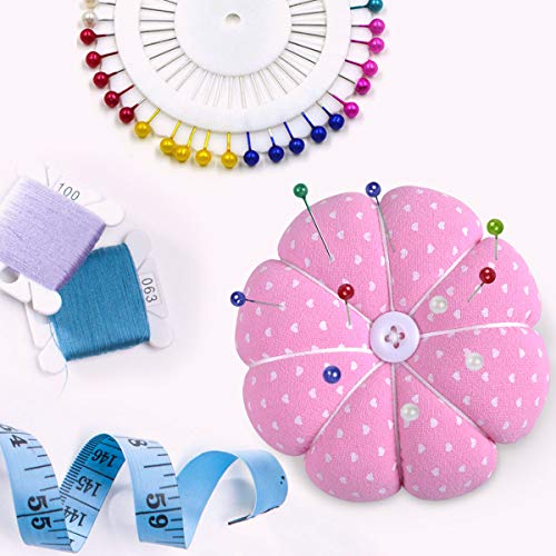 Ezakka Pin Cushion Wrist Pins Cushions Wristband Wearable Needle Pincushions For Sewing Quilting Pins Holder (Polka Dots Pink) #TOP4