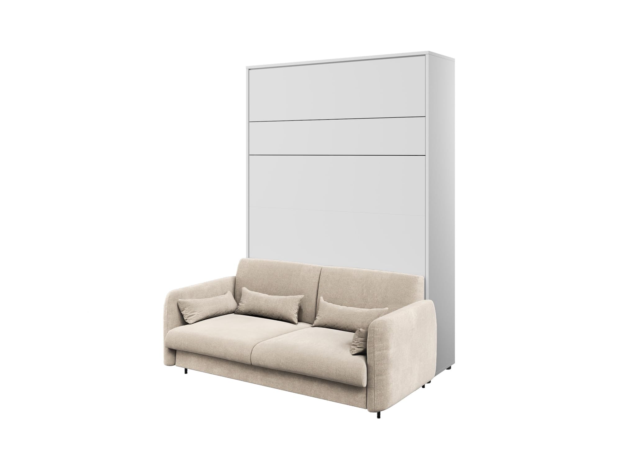 MEBLINI Schrankbett mit Sofa Bed Concept - Wandbett mit Lattenrost - Klappbett mit Schrank - Wandklappbett - Murphy Bed - BC-12-160x200cm Vertikal