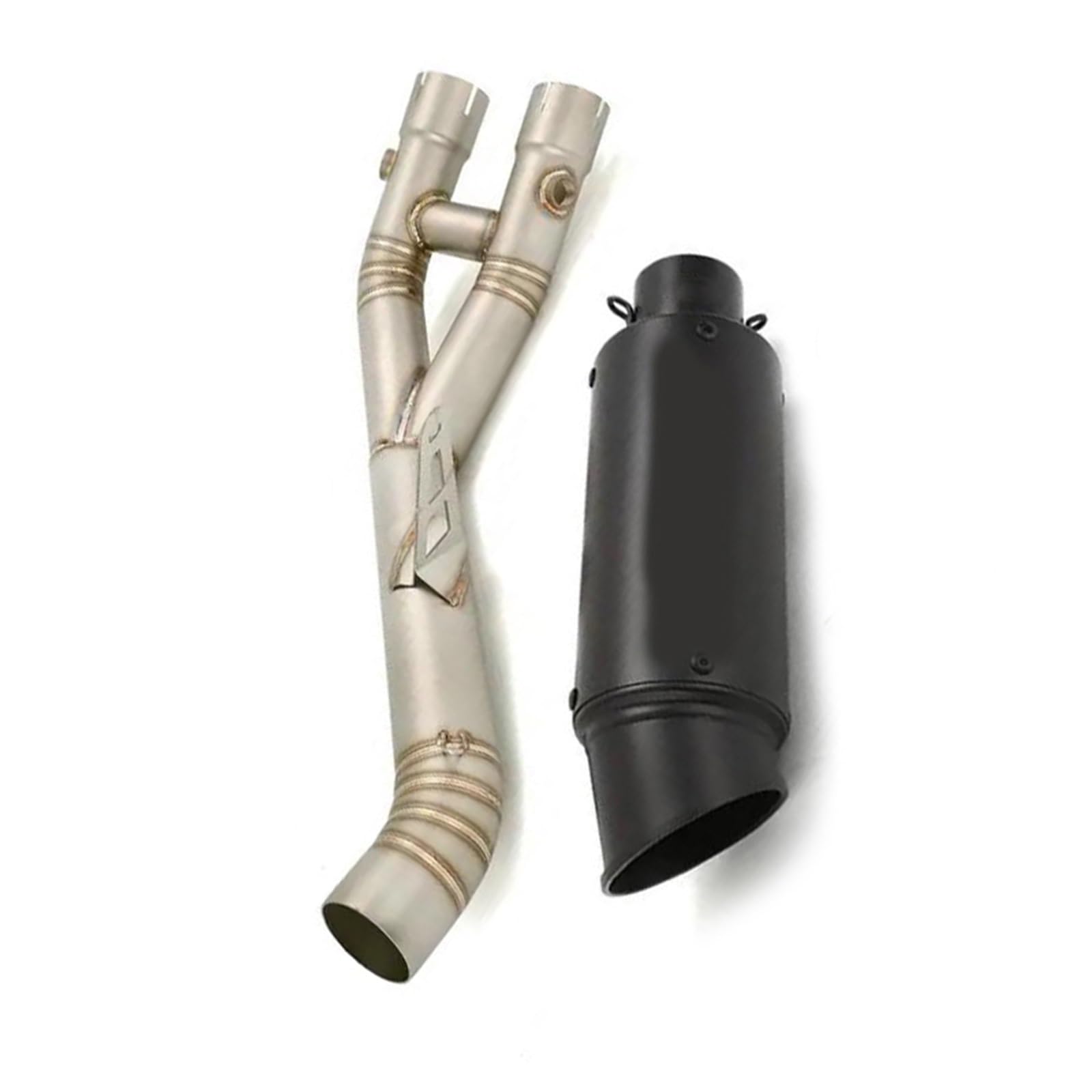 Tubo de escape medio 60.5mm para Yamaha YZF-R1 2015-2025 y MT-10 con DB Killer 8