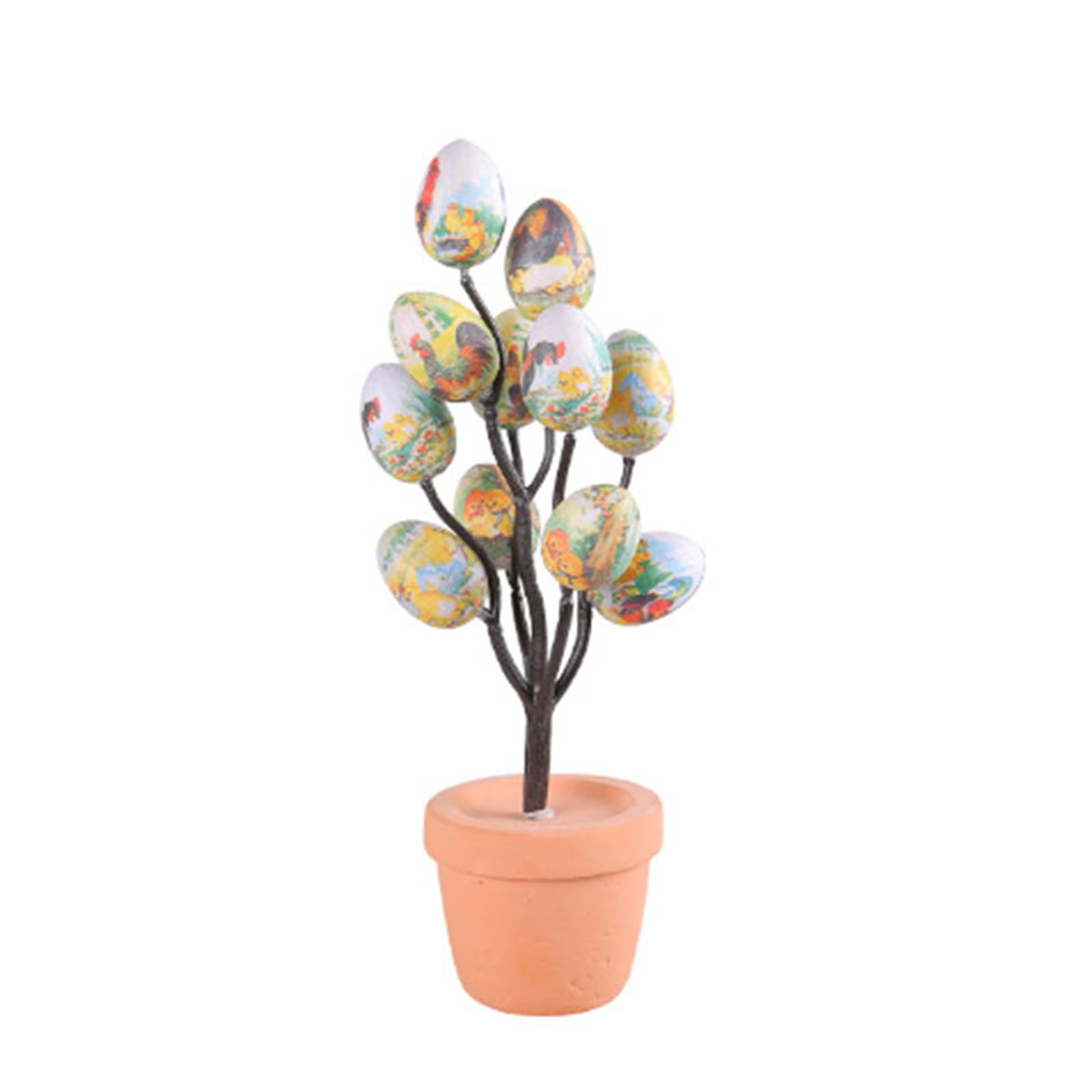 Kalttoy Chick Tabletop Easter Tree Easter Themed Simulation Decorations With Multicolour Foam Eggs Colorful And Decoration