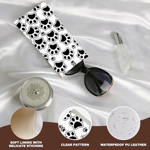 Image of Anikathy 2Pcs Sunglass Eyeglass Glasses Case Soft PU Leather with Cleaning Cloth Portable Glasses Pouch Bag for Men Women