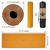 SaphiRose Non-Slip Yoga Mat with Alignment Lines TPE Home Fitness Eco-Friendly Exercise & Workout Mat with Carrying Strap Types of Yoga Orange+Black