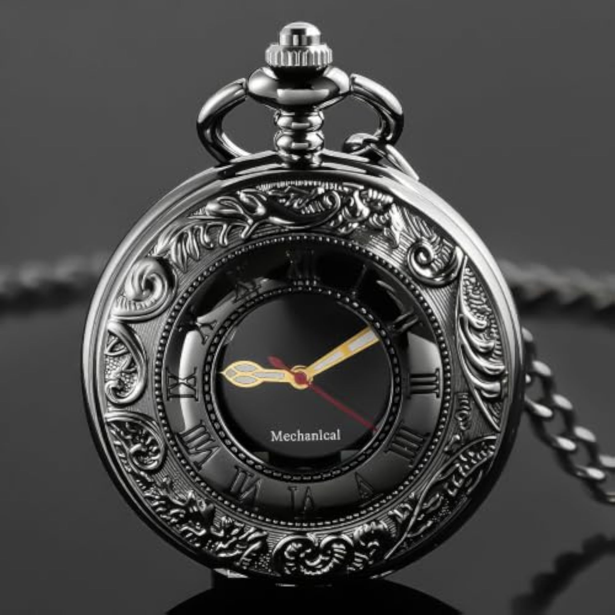 Vintage Design Mechanical Pocket Watch for Men, Gift for Him