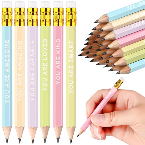 120 lápices mini inspiracionales de grafito 4.1 pulg miniatura 1