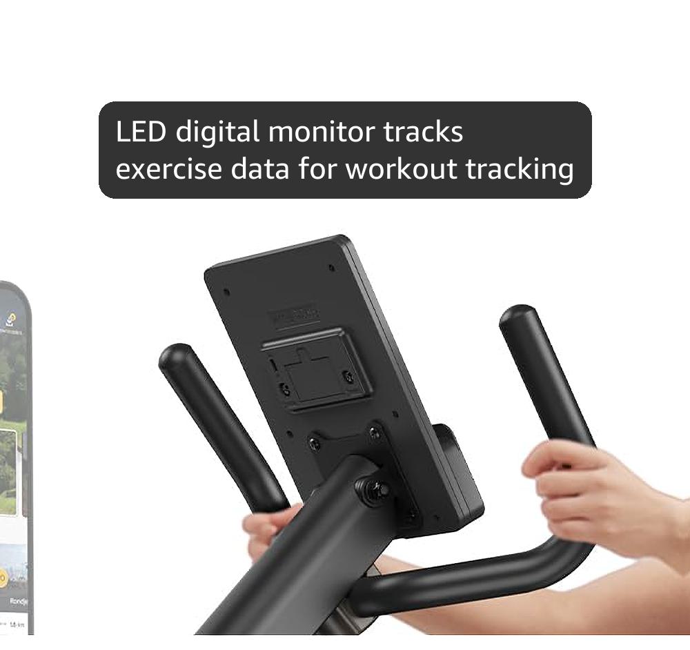 Niceday Recumbent Exercise Bike, Recumbent Bike for Home, Recumbent Stationary Bike 400LBS Weight Capacity, Magnetic Recumbent Bike with Smart APP, LCD Monitor, Heart Rate Handle