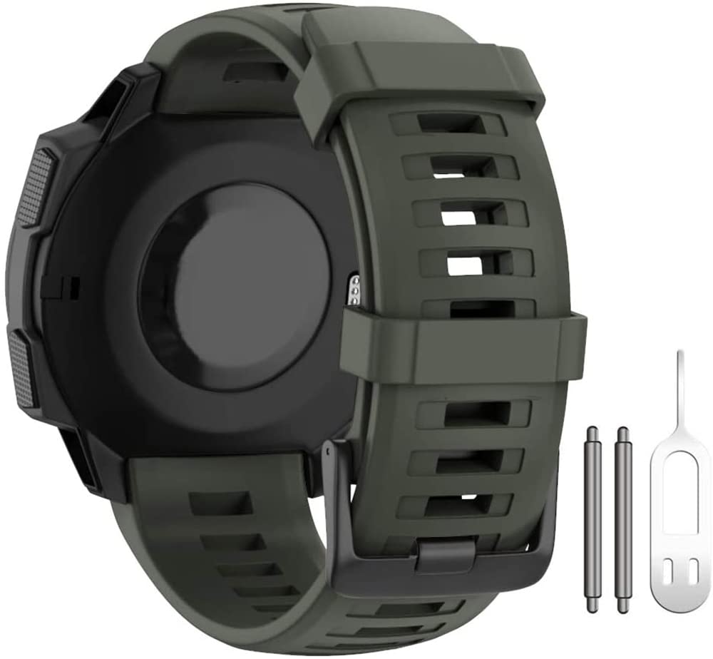 Zitel® Watch Band Compatible with Garmin Instinct 2 Solar/Instinct/Esports/Solar/Tide/Tactical GPS Soft Silicone Sport Wristband Straps - Red (B09TCSHYK3) Amazon Price History, Amazon Price Tracker
