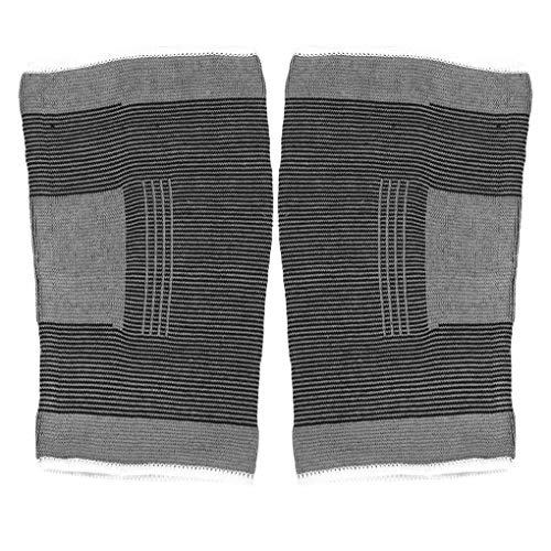 Fornateu 1 Pair Sports Elastic Knee Support Brace Breathable Moisture Wicking Basketball Knee Guard Protection Band