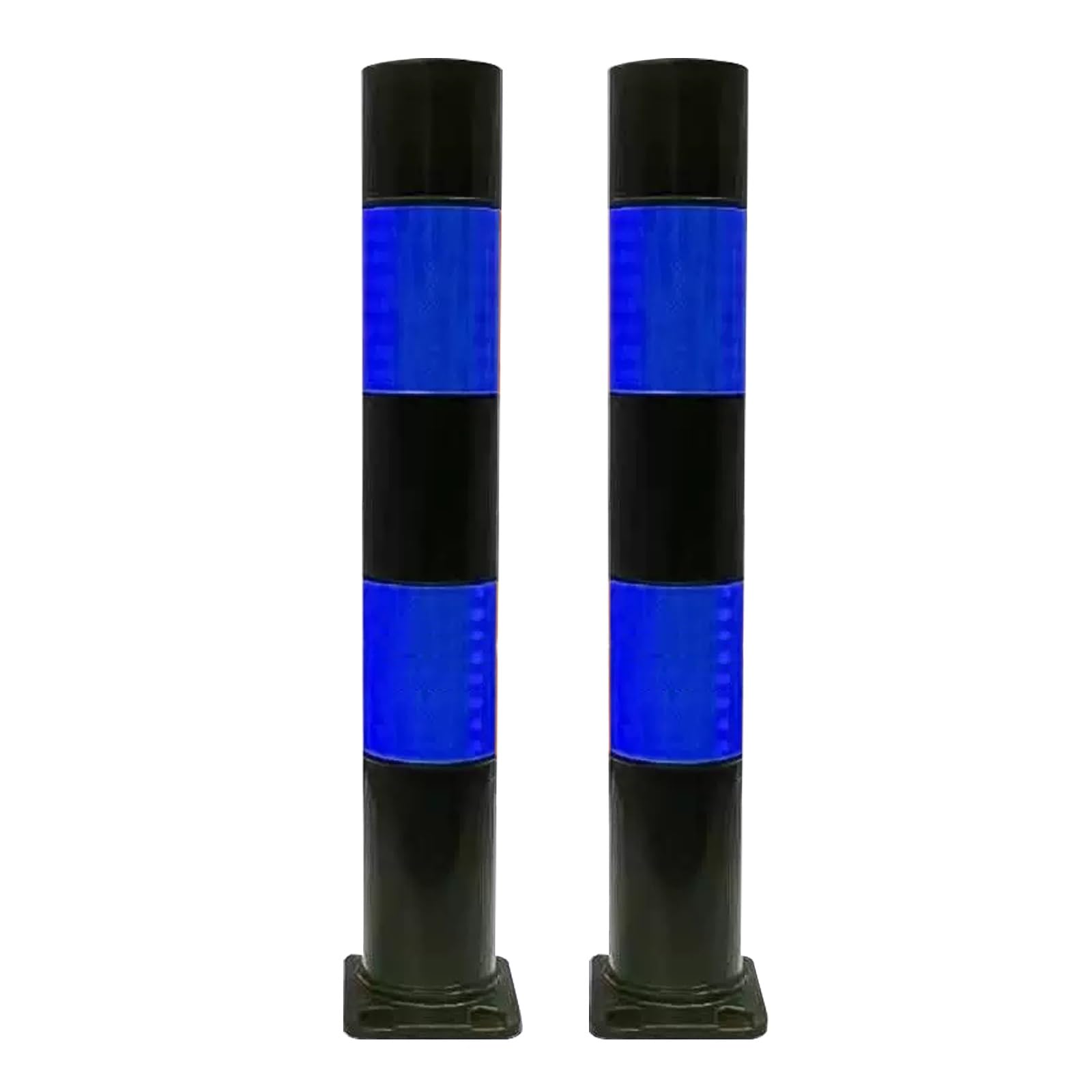 Conos Señalizacion de 80 Cm, Poste de Límite de Caucho, Moldeado en Una Sola Pieza, Alta Reflectividad, para Calles, Zonas Residenciales y Estacionamientos (2 Unidades)(Blue)