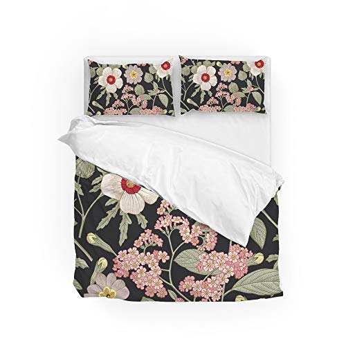 Parure de lit fleurs polyester ultra doux CHEHONG linge de maison durable - 2