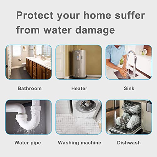 Shikeiot Wireless Water Leak Detector With Email,Wi-Fi Flood&Freeze Sensor, Smart Leak And Drip Alert,Loud Audible Alarm Alerts–No Need Install-Remote Waterproof Leak Sensor For Home, Basement 1 Pack #TOP4