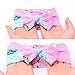 Galabloomer Newborn Receiving Blanket Headband Set Baby Swaddle Mother and Baby (Pink)