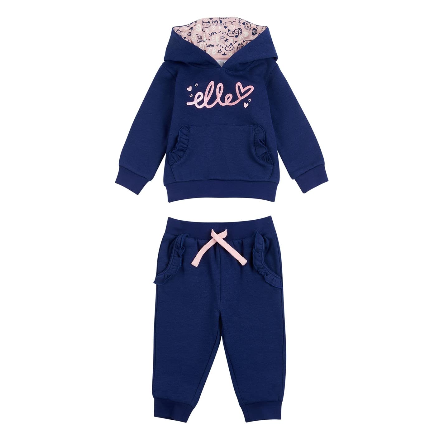 Ellenewborn Ell0611219 Elle Toddler Cat Hoodie And Joggers Set
