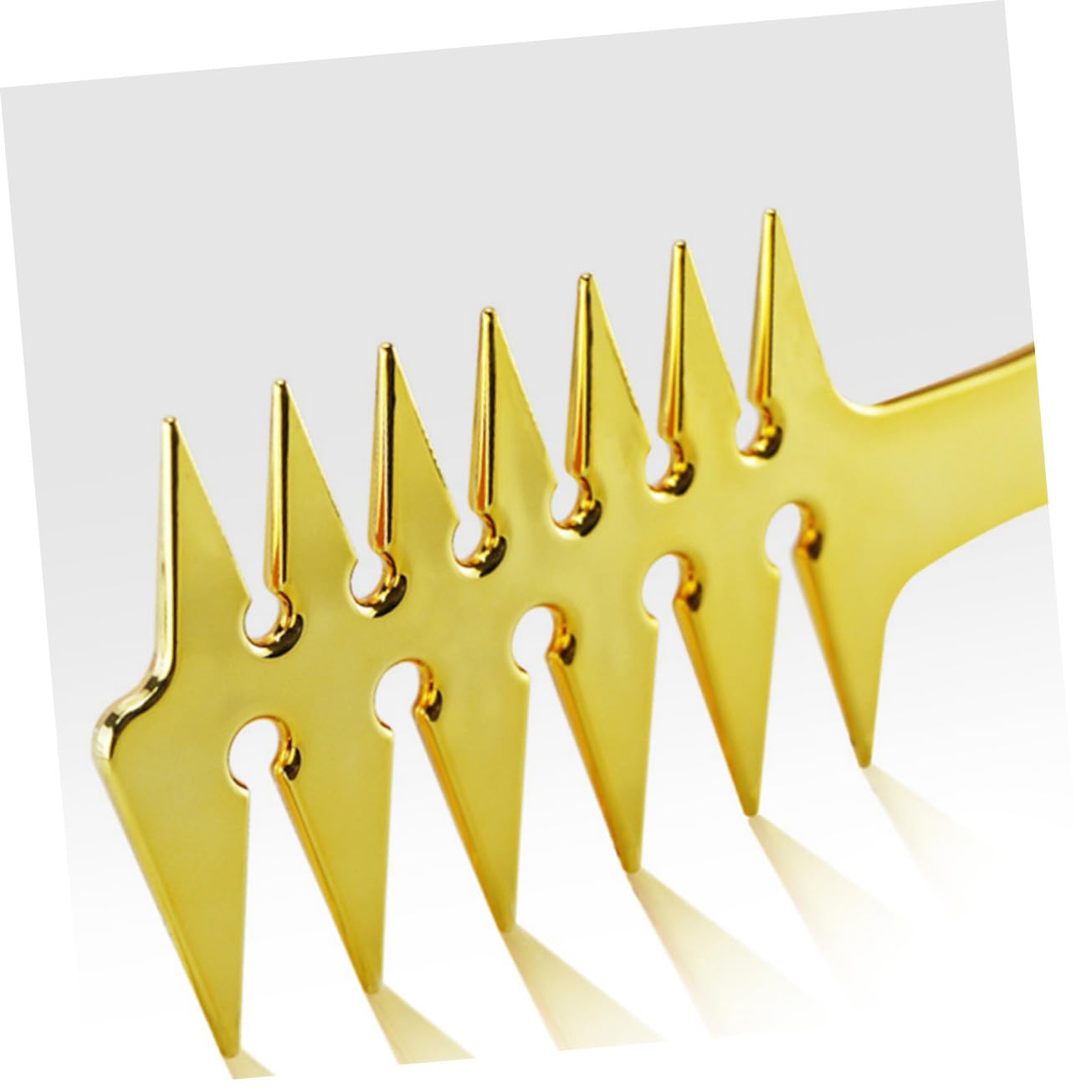 VICASKY 10 Pièces Peigne Coiffant Rétro Peigne Démêlant à Dents Larges Plastique Design Doré Multi Fonctions pour Homme Coiffure Quotidienne et Soin