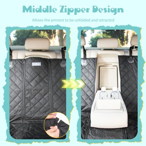 Nobleza Wasserdichte Autoschondecke Rückbank Armlehnen-kompatibel, 137 x 121cm Universell