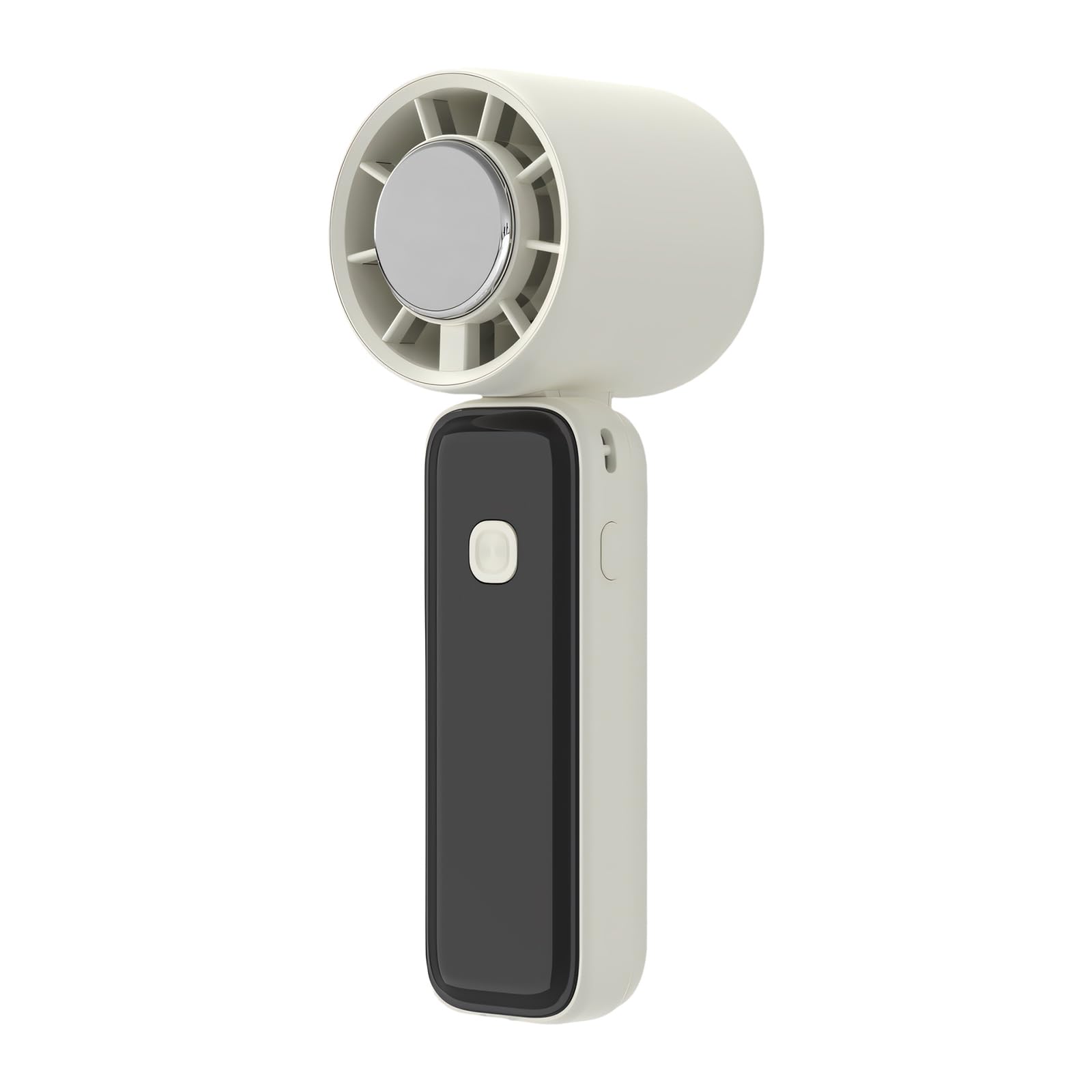 Uqezagpa White Usb Operated Handheld Fan With Adjustable Speeds And Rechargeable 2000Mah Battery Texture For Hot Weather Small Folding Fan For Outdoor