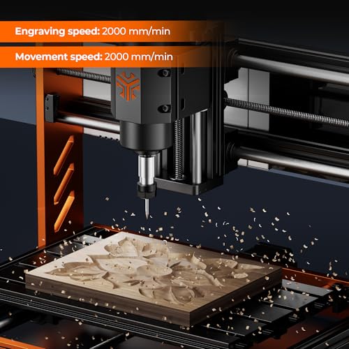 CNC Router Machine, ACMER Ascarva 3 S 500W CNC Milling Machine, Working Area 11.81” x 7.09” x 3.07” for Wood Plastic Metal Acrylic MDF Nylon Carving Cutting