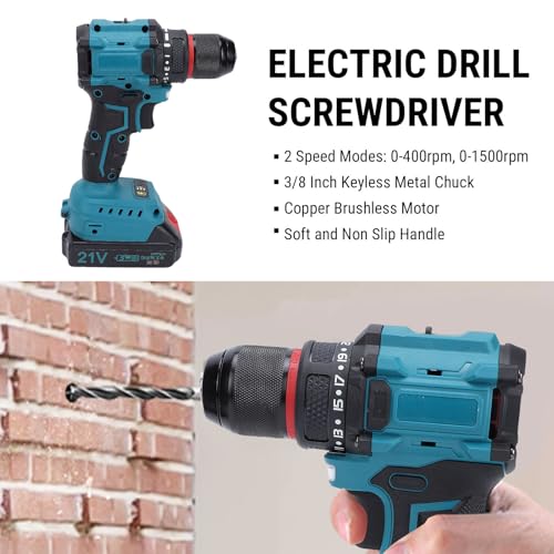 Taladro inalámbrico Garosa 20V con motor sin escobillas miniatura 2