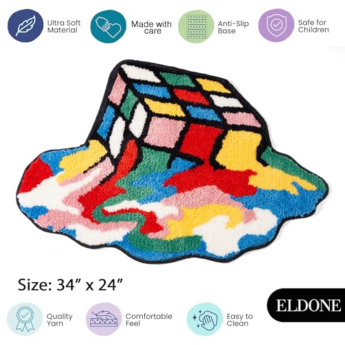 Tapete ELDONE Melted Magic Cube 86 x 61 cm Antideslizante miniatura 4