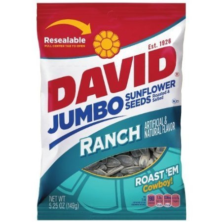 Amazon.com : David Seeds, Jumbo Sunflower Ranch Flavor, 5.25-Ounce Bag ...