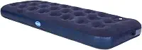 Colchão Inflável Solteiro Chalesco | Superficie Aveludada | Fole para Inflar | 191x73cm | Portátil e Confortável | Uso Interno e Externo | Ideal para Acampamentos e Hóspedes