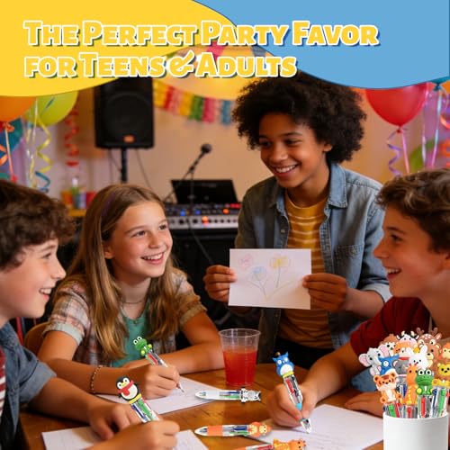 Save 33% on 30 Pcs Animal Multicolor Pens - Fun 4-in-1 Ballpoint Pens - Image 6