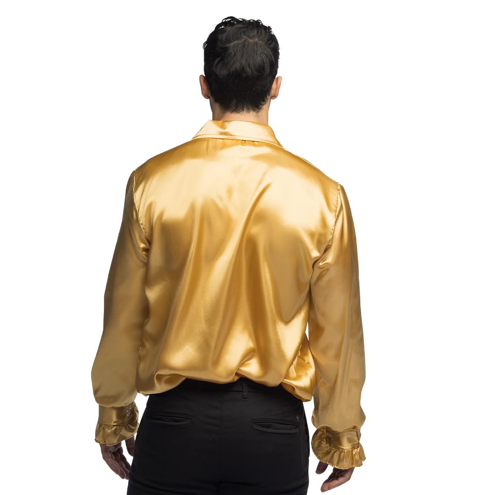 Boland 70er Jahre Disco Hemd für Herren | Gold - Party
