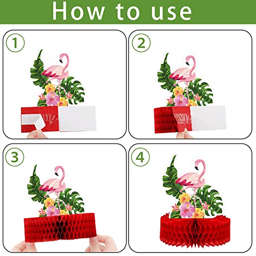 9Pcs Hawaiian Luau Honeycomb Centerpieces Table Topper Hawaiian Party Decorations Summer Tropical Table Centerpiece Aloha Flamingo Palm Tree Theme Party Supplies Table Decorations For Hawaii Party #TOP5