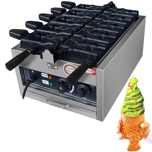 YXYLJOZ Máquina para Waffles, Horno Eléctrico Antiadherente con Control Ajustable de Temperatura y Tiempo para Panadería, Restaurante, Café y Uso Doméstico