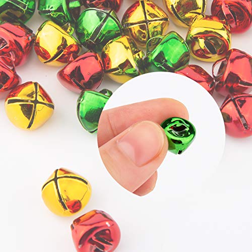 image for SAVITA 240Pcs Christmas Jingle Bells, DIY Craft Jingle Bells with 20m 