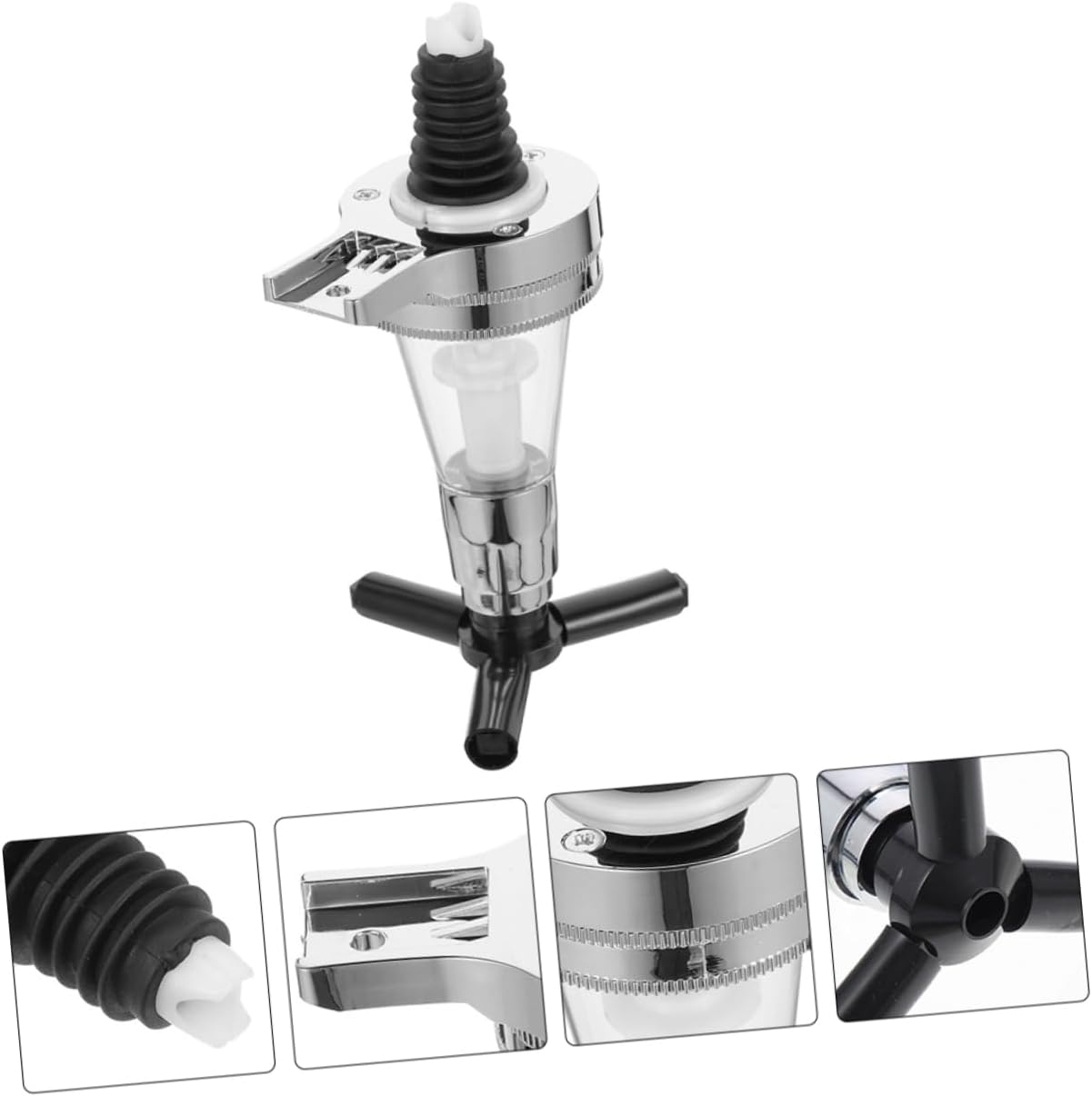 2sets Beverage Bottle Holder Dispenser Wall Mounted Pourer Ration Wine Bottle Home Bar Accessory Shot Pourer Design 2pcs*2
