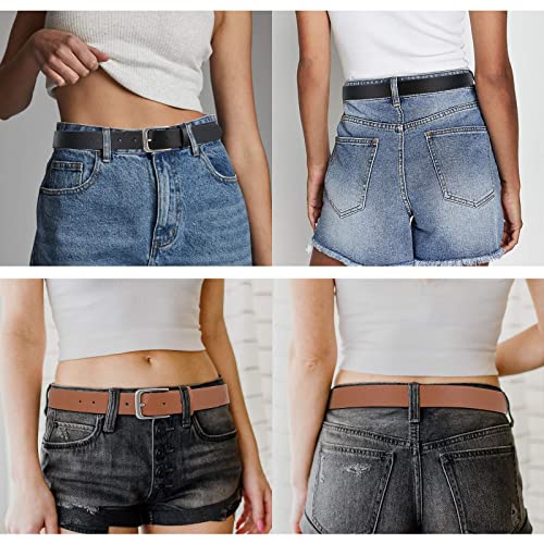 WHIPPY Women Casual Leather Belt for Jeans Pants, Fashion Ladies Waist Dress Belt3