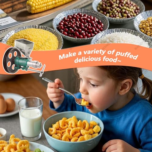 Image of 25-50 kg /h Puffed Food Extruder Rice & Corn Puffing Machine, Multifunctional Popcorn Maker with 10 Molds, Ideal for Street Food Stalls & Snack Production