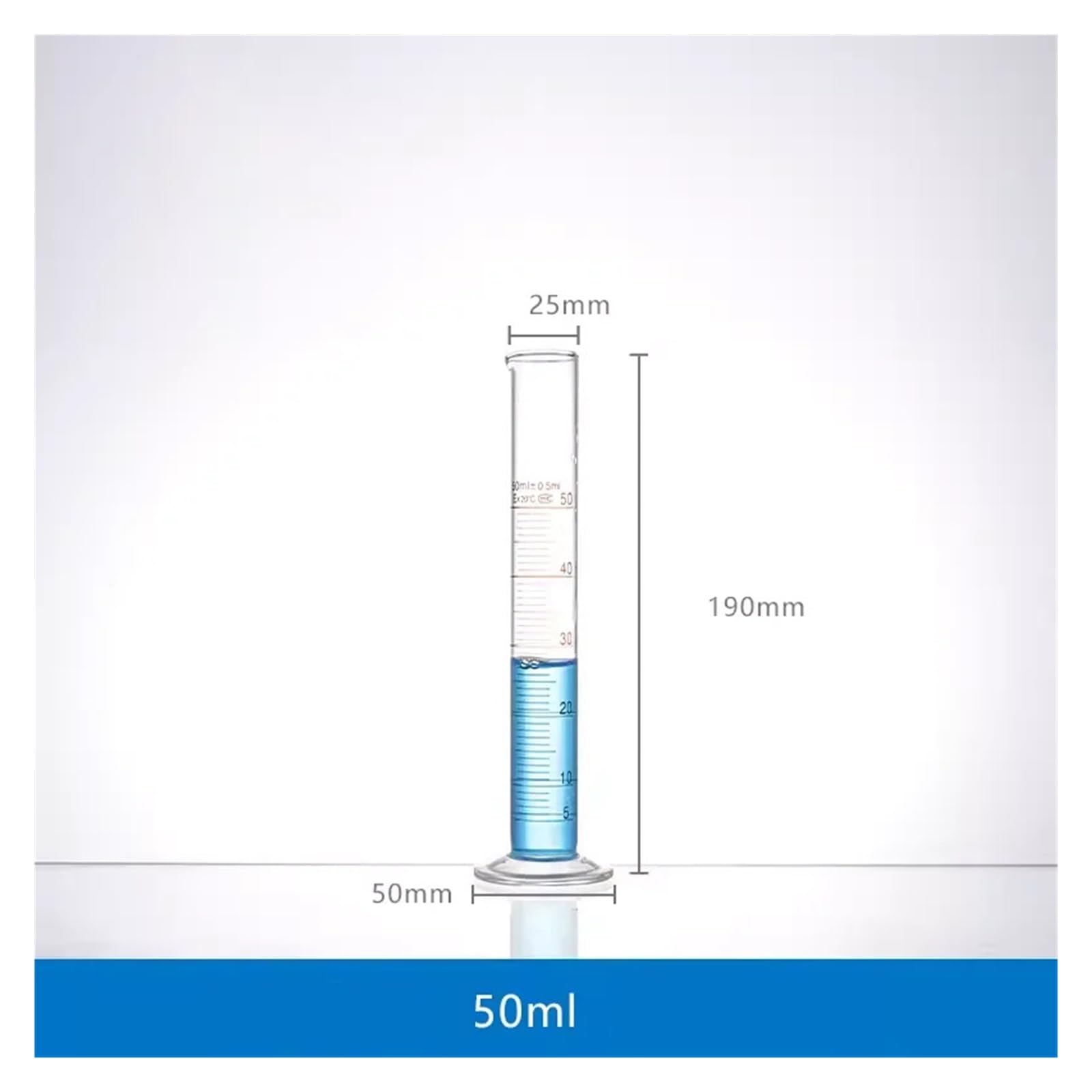 Attrezzatura for esperimenti didattici con cilindro graduato in vetro, resistenza alle alte temperature(1000ml)