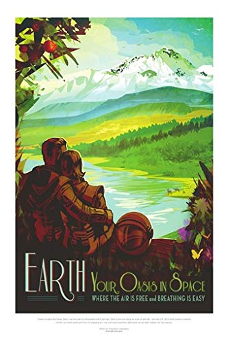 NASA JPL Earth Colorful Space Tourism Travel Poster 24x36 Exotic Exploration