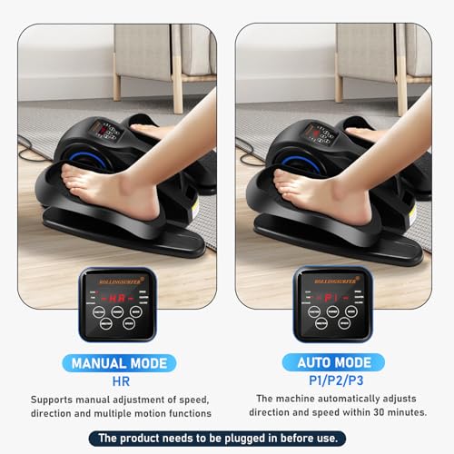Rollingsurfer Under Desk Elliptical Machine, Adjustable Speeds Elliptical Trainer with Remote Control, Seated Pedal Exerciser, Portable Leg Exerciser for Teens Seniors and Adults - Image 3