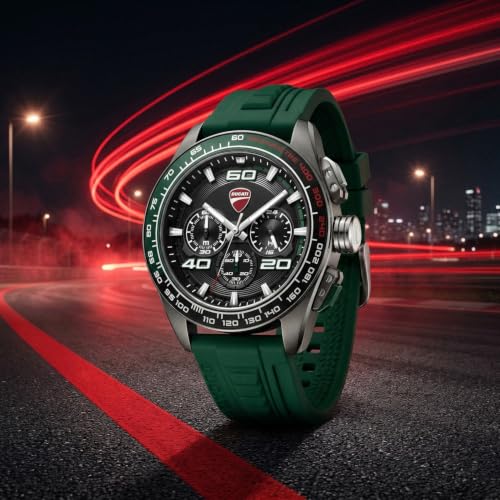 Image of Ducati Extreme Sports Chronograph Analog Quartz Men's Watch with Silicone Strap
