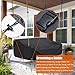 STAYDEN Porch Swing Cover Waterproof Outdoor Hanging Swing Cover Tear resistant All WeatherProof Patio Furniture Covers (Black, 85x45x(32-24)inch) (56x28x(32-24)Inch)