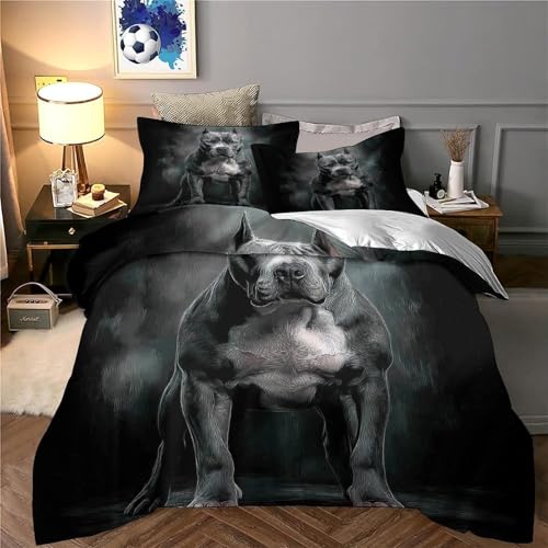 Housse de couette pitbull hypoallergénique microfibre douce - 6
