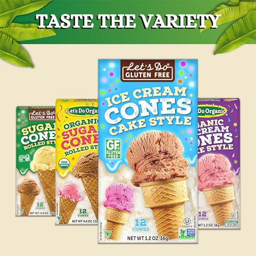 Lets Do Gluten Free Ice Cream Cones, Ice Cream Cups - 1.2 Oz (Pack of 12) | Mini Crispy Cones - image 7