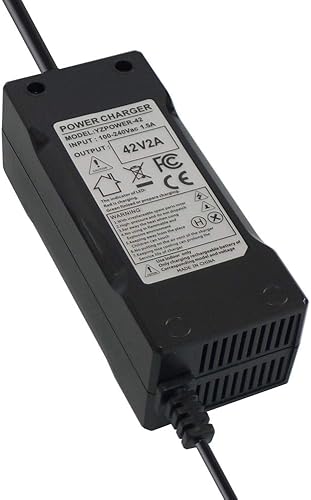 Miniatura 4 de Abakoo Adaptador de fuente de alimentación de cargador de 42V 2A para batería de iones de litio de 36V 8Ah-15Ah con DC 0.217 x 0.098 in/0.217 x