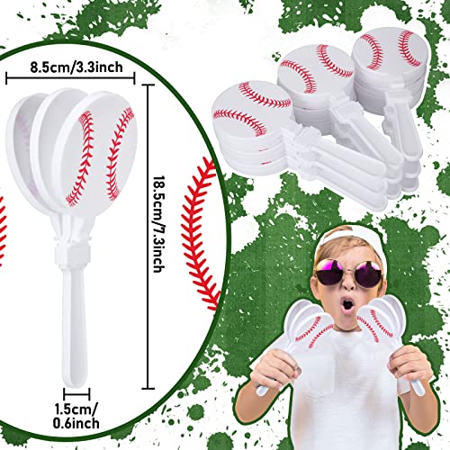 40 Pieces Plastic Baseball Clappers Noise Makers Baseball Party Favors Baseball Match Accessories For Baseball Sports Events Party Cheer Supplies #TOP2