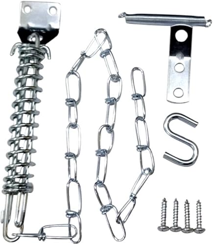 QCAA Storm Door Crash, resistente, 4.95 x 8.5 x 1.0 pulgadas, plateado, 1 paquete, fabricado en Taiwán