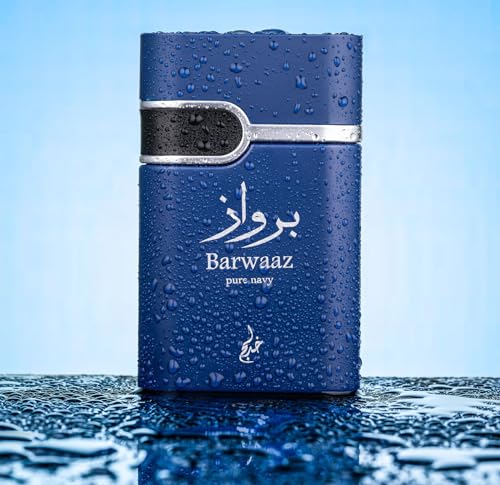 La Mejor Lista de Perfume Pure para comprar online. 35 Khadlaj Barwaaz Pure Navy Eau de Parfum Spray for Men, 3.4 Ounce