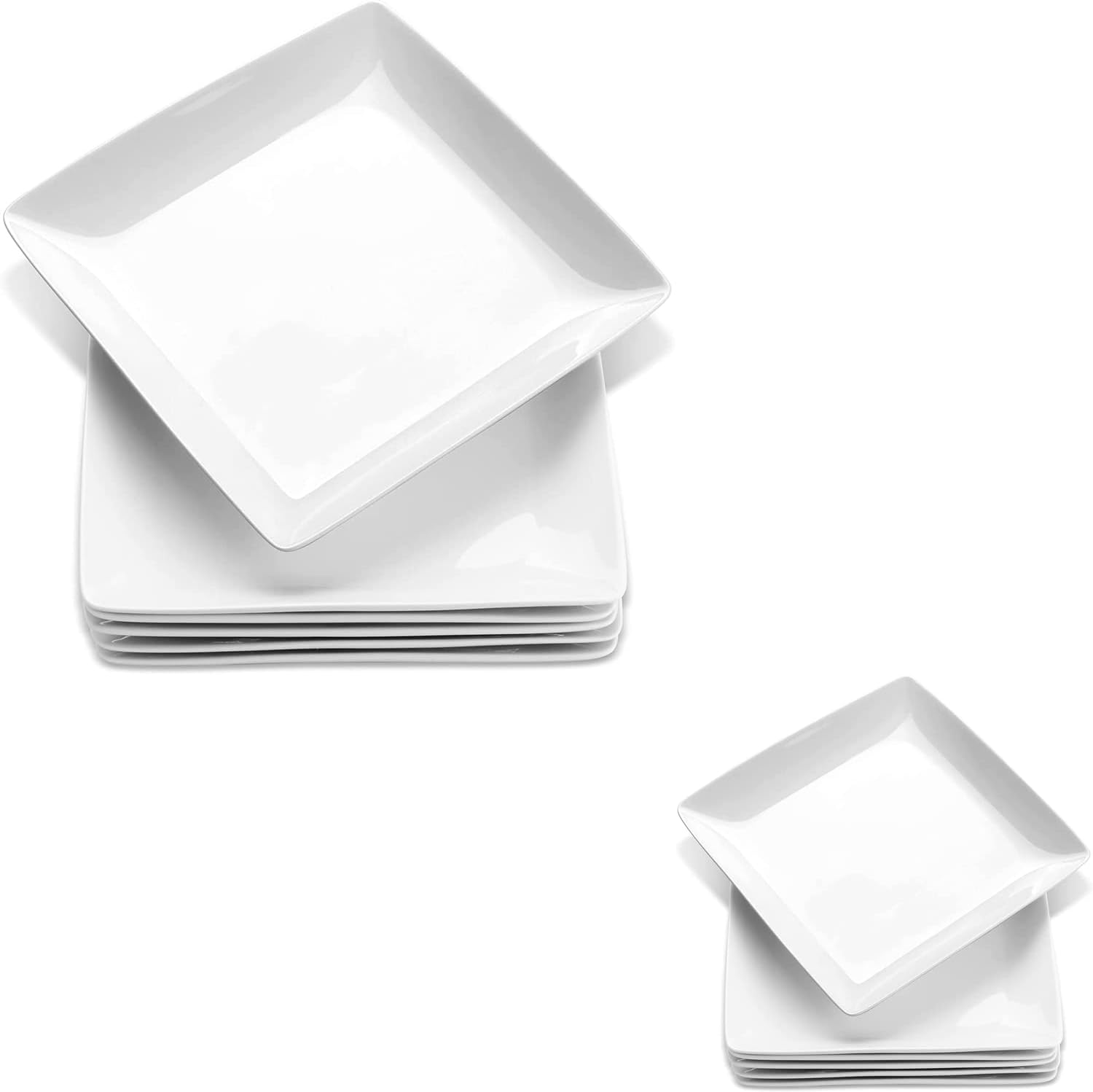 Yedio 8.4 Inch and 10.75 Inch Porcelain Square Dinner