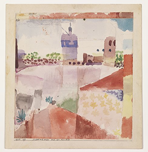 Paul Klee Hammamet avec sa mosquée affiche format large non encadrée